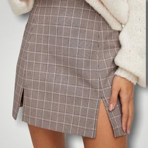 sunday best plaid mini skirt